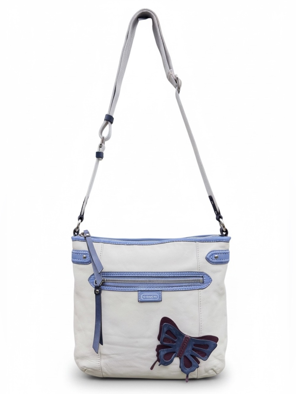 Coach Daisy Spectator Emma File Crossbody F23943 with Butterfly Applique